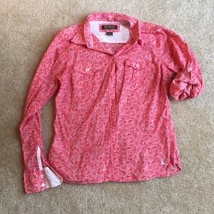 Eddie Bauer red/coral  button down shirt